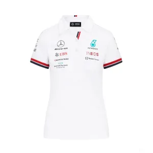 Mercedes Womens Polo, Team, White, 2022